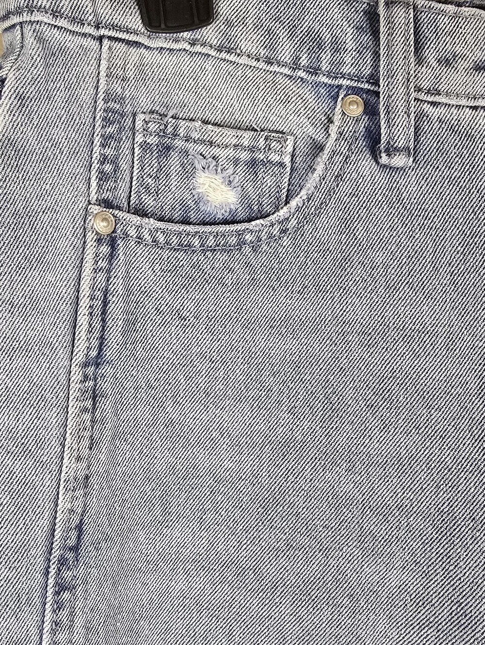 Scoop High-Rise Baggy Ankle Barrel Jeans Distressed Details Light Wash - Picture 4 of 14